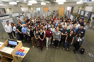 A very large group shot from an elevated position.