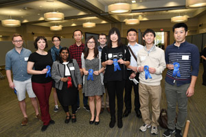 A group shot with all of the winners showing off their winner's ribbons.